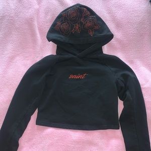 Manière De Voir Saint Crop Hoodie - Size Small